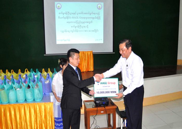Vietnamese Developer HAGL Group Donated 10 million Kyats for Flood Rehabilitation