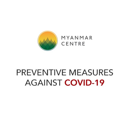 COVID-19 preventive measure by Myanmar Centre | Myanmar Plaza