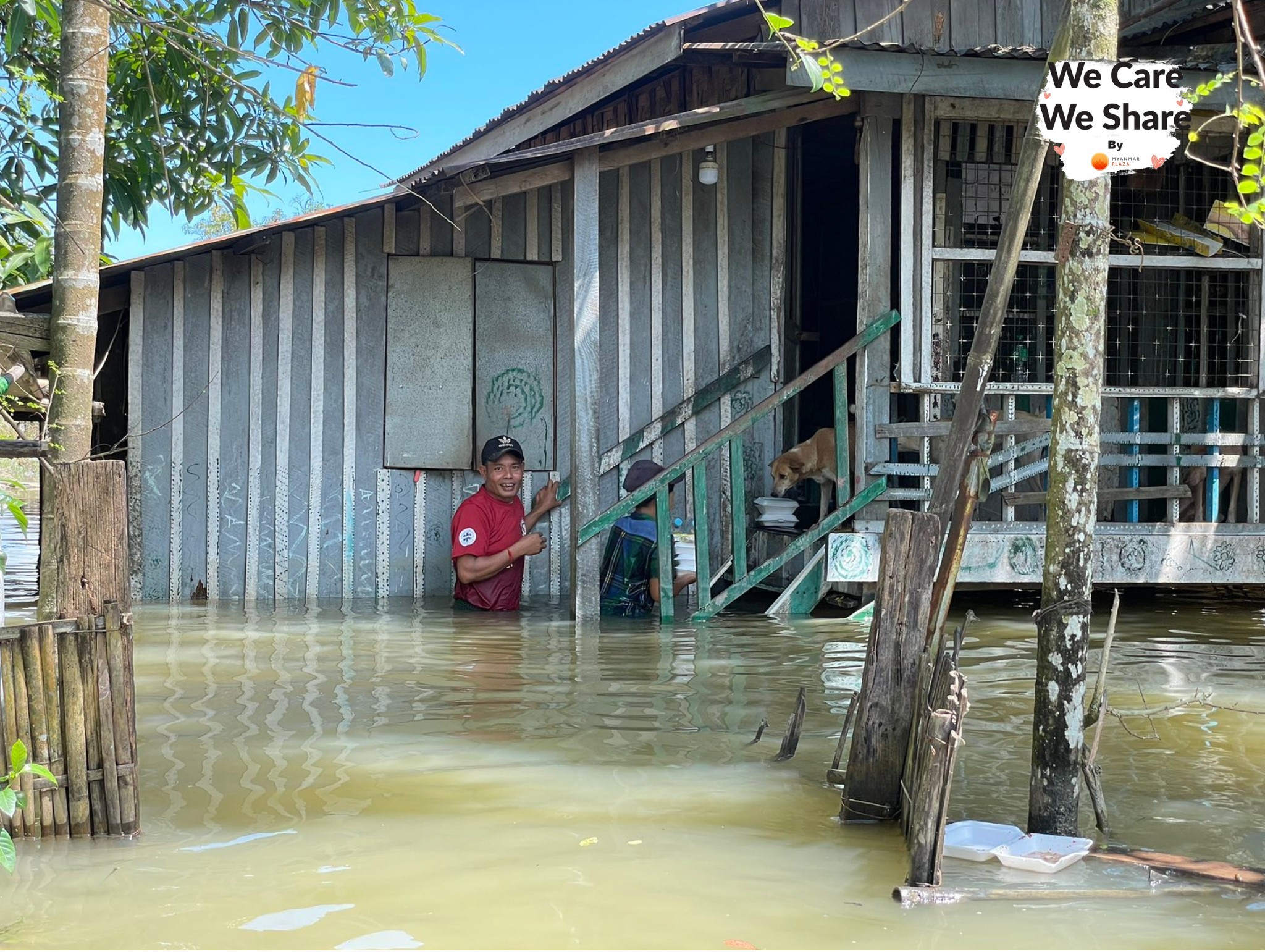 We Care, We Share By Myanamr Plaza :Hlegu Flood Donation